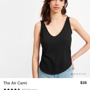 Everlane Air Cami Tanks - black & white